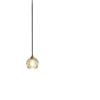 Хрустальная люстра Для спальни, прихожей, современная Скандинавская люстра с одной головкой, Потолочный Подвесной светильник в гостиничном холле