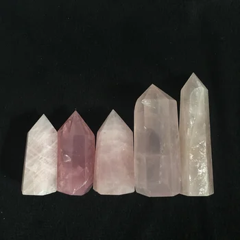 Натуральный кристалл розового кварца, Палочка-выручалочка, Целебный Драгоценный камень Для подарков или украшения