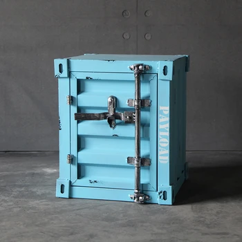 Креативный Винтажный Диван Приставной Столик Железный Шкаф Для Хранения Промышленного Металлического Контейнера Для Транспортировки Корпусной Мебели