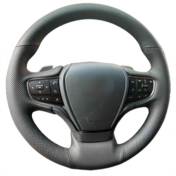 Чехол для рулевого колеса ручной работы из черной противоскользящей кожи для Lexus UX 250h 2019 Автомобильные Аксессуары