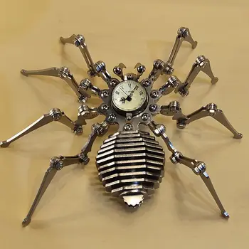Time Spider Статическая механическая модель насекомого из нержавеющей стали Ручной работы, игрушка для сборки своими руками, панк-орнамент, поделки 295 г