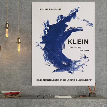 Плакат выставки Yves Klein Blue Art, Klein Blue, Монохромный Синий, Французское Искусство, Современное Искусство, Высокое Качество Для Печати Скачать бесплатно