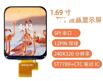 IPS 1,69 дюймов 12PIN HD SPI TFT LCD Цветной экран ST7789 Drive IC 240 (RGB) * 320 Экран дисплея смарт-часов