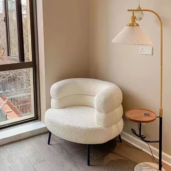 Диван-кресло XK из овечьей шерсти, гостиная, спальня, гардеробная, односпальный диван, косметическое кресло