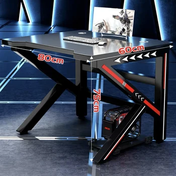 Черный компьютерный стол, домашняя настольная игра, киберспортивный стол, ведущий в прямом эфире, Компьютерный стол, игра, интернет-кафе, игровой стол