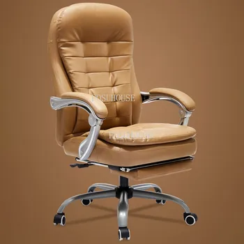 Простая мебель для учебы, Подъемное кресло с поворотной спинкой, Компьютерные стулья для руководителей, Кожаные офисные кресла для квартиры в спальне