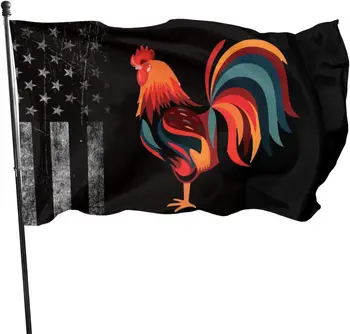 Уличные флаги, изношенный флаг США, Забавный цыпленок, с Днем Благодарения, Индейка, флаг для уличных болельщиков, футбол, Баскетбол, Бейсбол, Хоккей