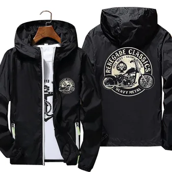 Винтажная мужская куртка Glory Bounds Motorcycle USA Heavy Metal, ветровка-бомбер, уличное пальто, тонкая куртка Оверсайз 7XL