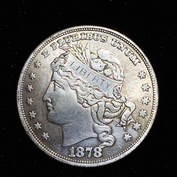 Оригинальные Золотые и серебряные монеты королевы Морган США, Медаль Свободы, монета в 1 доллар, коллекционные монеты, Рождественские подарки, монеты