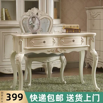 Стол в европейском стиле, Белый Простой Европейский стол для ноутбука, Стол для спальни, Простой стол из массива дерева, Стол для маникюра, рабочий стол