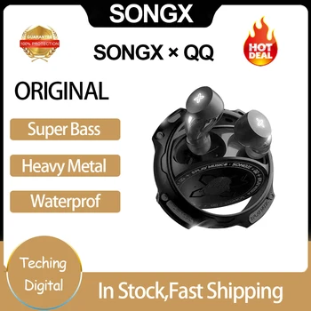 Настоящие Беспроводные Наушники SONGX × QQ SX06 TWS с Двойным Стереофоническим Шумоподавлением Bass Touch с длительным режимом ожидания 400 мАч Bluetooth 5.0 Наушники
