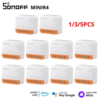1/3 /5ШТ Переключатель Wi-Fi SONOFF MINI R4, модуль Mini Extreme Smart Home, реле Wi-Fi, голосовой пульт дистанционного управления с Alexa, Google Home, Alice