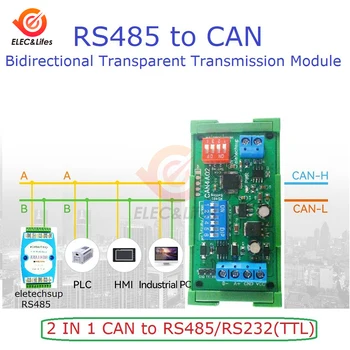 DC 12V CAN4A02 CAN 2.0 CAN к RS485 RS232 RS422 CANBUS Последовательный Протокольный Преобразователь 2-Полосный Прозрачный Модуль Передачи Данных