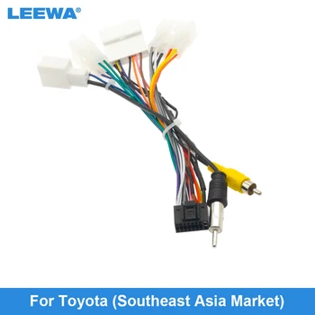 Автомобильный аудиосистема LEEWA, 6-контактный кабель питания, жгут проводов, адаптер для Toyota (рынок Юго-Восточной Азии) Монтажный кабель для головного устройства