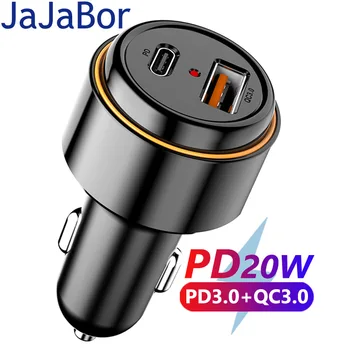Автомобильное Зарядное Устройство JaJaBor Всего 38 Вт USB QC3.0 PD20W Type C Адаптер Автомобильного Зарядного Устройства Для iPhone Huawei Xiaomi Samsung Мобильный Телефон