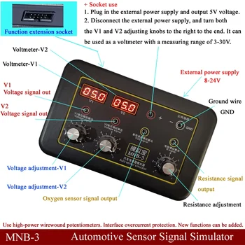 Автомобильный Генератор сигналов MNB-3, Вольтметр, тестер ЭБУ автомобиля, инструмент для ремонта имитатора сигнала автоматического датчика