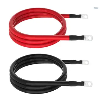 Инверторный кабель 2AWG красно-черного цвета, мягкий кабель длиной 30 см для легкового автомобиля