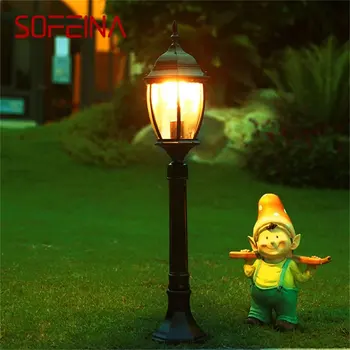 Уличный светильник SOFEINA для газона, ретро-садовый светильник, светодиодный Водонепроницаемый IP65, украшение для дома во дворе