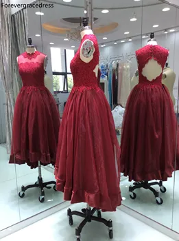 Красное платье для выпускного вечера с прозрачным вырезом, кружевное вечернее платье без спинки