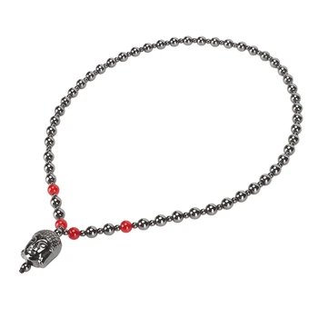 Ожерелье с целебным камнем терагерцового диапазона, способствующее циркуляции Крови, ожерелье из эластичных веревочных бусин, облегчающее боль.