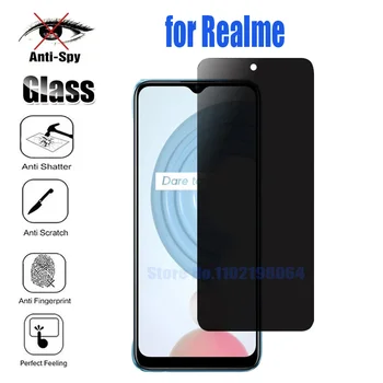Защита экрана от шпиона для Realme Realme 8 9 7 6 Pro 5G 4G C25Y 9i 8i 8 7 C21 Защитное Закаленное стекло для Realme C21 C31 C21Y