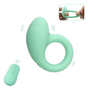 Вибрирующее яйцо для женщин, стимулирующее точку G, кольцо для члена, вибратор для задержки эякуляции у мужчин, Эластичное Силиконовое кольцо для пениса, секс-игрушки Unise