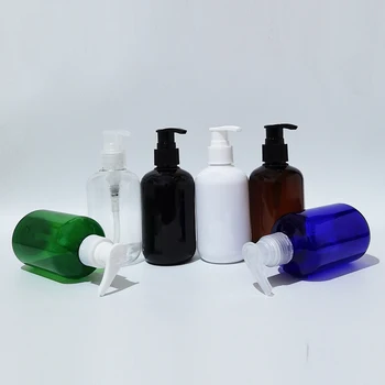 20шт 200 мл Пустой Черный флакон с дозатором-насосом 200 куб. см Пластиковый косметический контейнер для шампуня, жидкость для мытья рук, упаковочная бутылка