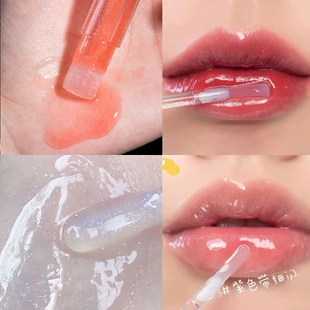 6-цветное зеркало водный блеск для губ увлажняющая масляная глазурь стекло прозрачный блеск для губ пухлая жидкость для губ Водонепроницаемый блеск для губ Макияж