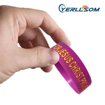 YERLLSOM 50 шт. / лот Высококачественные резиновые браслеты на заказ диаметром 1 дюйм с логотипом, заполненным чернилами, для рекламных подарков P041504