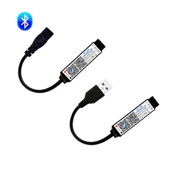 Мини RGB Bluetooth-совместимый контроллер, музыкальный контроллер светодиодной ленты для ленточных фонарей, интеллектуальное управление приложением DC USB 5V 12V 24V