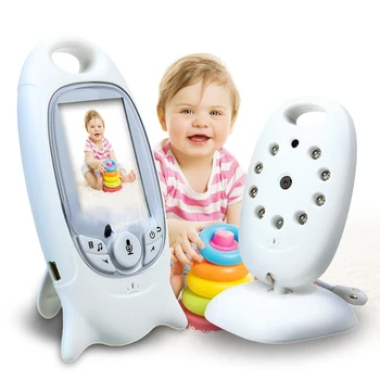 Беспроводная радионяня для младенцев 2,4 ГГц Цифровая видеоняня с дисплеем температуры, музыкой ночного видения