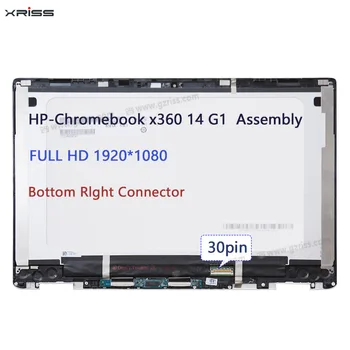 Сменная Сборка XRISS Для ноутбука HP Chromebook x360 14 G1 Экран 14,0 Дюймов 30 контактов FHD 1920*1080 С ЖК-экраном B140HAN04.1