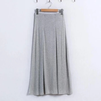 Женская модальная юбка с высокой талией и эластичной резинкой на талии, женская тонкая повседневная модная Длинная модная юбка Ladides, Элегантная юбка G226
