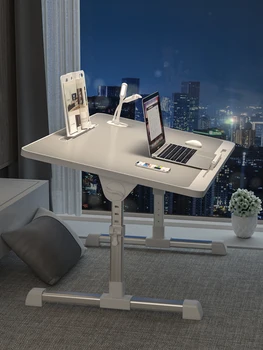 Небольшой столик на кровати можно поднять, компьютерный стол, складной стол в студенческом общежитии, простой домашний рабочий стол в спальне
