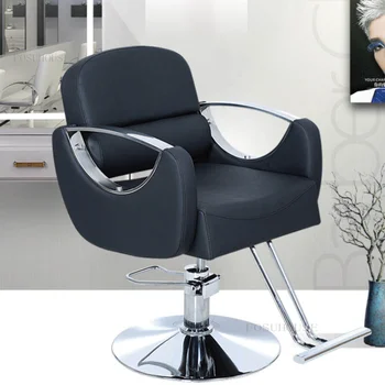 Парикмахерские кресла с простой спинкой, Модное парикмахерское кресло, Удобное парикмахерское кресло, Парикмахерский салон, Подъемные Вращающиеся кресла для макияжа