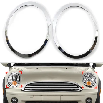 1 Пара хромированных автомобильных фар, накладное кольцо для BMW MINI R55 R56 R57 R58 R59