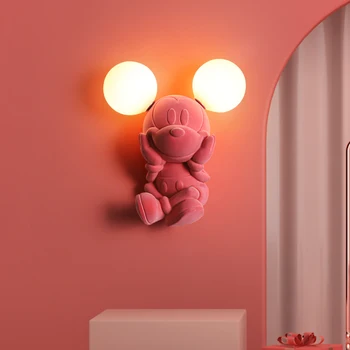 Настенный светильник для детской комнаты, спальни, интернет-знаменитости, прикроватная лампа в стиле принцессы для девочек, Дизайнерские лампы