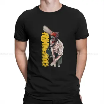 Человек-бензопила Аниме Мужская футболка Ретро Модная футболка Оригинальные толстовки Хипстер