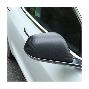 Для Model3/Y Защитный чехол для зеркала заднего вида Из черненой углеродной пайки, габаритный аксессуар, декоративный Яркий