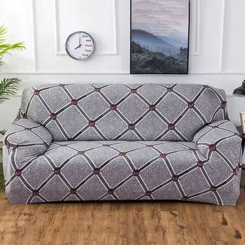 Чехол для дивана с геометрическим принтом, Защитное полотенце для дивана с эластичной резинкой 