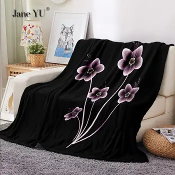 Фланелевое одеяло серии Flower 2023, современное простое, яркое, индивидуальное, специальное одеяло с 3D-печатью