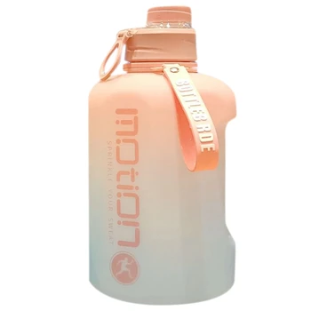 2-литровая спортивная вода со шкалой емкости, чайник для фитнеса, портативная вода для многократного использования из градиентного пластика на открытом воздухе