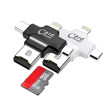 Устройство чтения карт памяти 4 в 1 Type-c/ Micro USB/USB 2.0 Micro SD Card Reader для Android Ipad / iphone 7plus 6s5s OTG reader