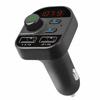 Автомобильный Bluetooth FM-передатчик MP3-модулятор Плеер Беспроводные руки Аудиоприемник Двойное USB Быстрое зарядное устройство Вспомогательный блок питания