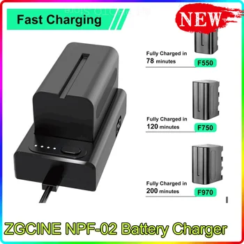 Зарядное устройство ZGCINE NPF-02 для быстрой зарядки аккумулятора PD для NP-F550 F750 F950 New