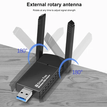 WiFi USB 3,0 Адаптер 1300 Мбит/с Bluetooth 4,2 Двухдиапазонный 2,4 ГГц и 5 ГГц Wifi Usb Для Настольных ПК Ноутбук Сетевая Карта Беспроводной Приемник