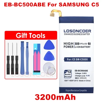 LOSONCOER 3200 мАч EB-BC500ABE Аккумулятор Для Samsung Galaxy C5 SM-C5000 Аккумулятор для мобильного телефона ~ В наличии