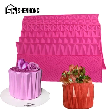 Кружевной коврик SHENHONG, Силиконовые формы, инструменты для украшения бордюров с алмазным рисунком, Формы для торта, формы для выпечки из полимерной глины, формы для сахарной выпечки