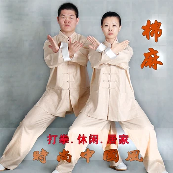 Новый оригинальный комплект taichi, весенне-осенняя одежда для занятий тайцзицюань в китайском стиле, льняной набор для тайцзи