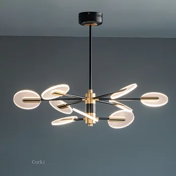 Современная акриловая светодиодная потолочная люстра Nordic designer art Роскошная подвесная лампа для гостиной, декор спальни, светильники